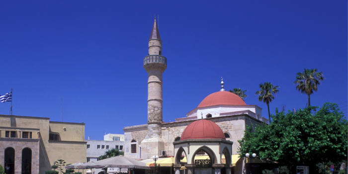 Kos Town, The Deffender Mosque at Eleftherias Square.
Kos, Dodecanese, Greece
©Clairy Moustafellou/IML Image Group